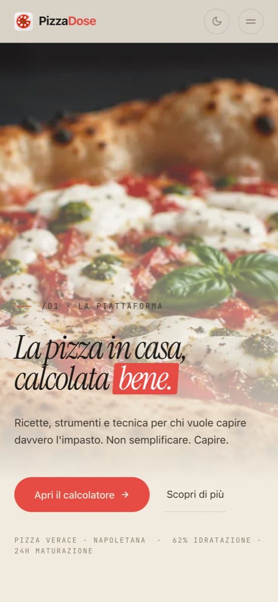 pizzadose.com su mobile