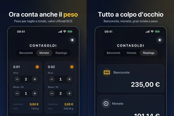 ContaSoldi: schermate ufficiali dell’App Store