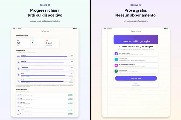iCorsivo: schermate ufficiali dell’App Store