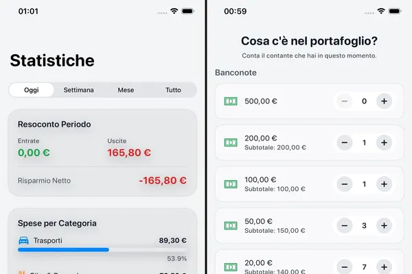 iPortafogli: schermate ufficiali dell’App Store