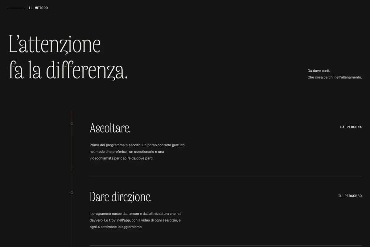 Marina Cambareri: marinacambareri.it, scorrendo la homepage
