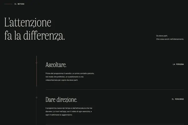 Marina Cambareri: marinacambareri.it, scorrendo la homepage