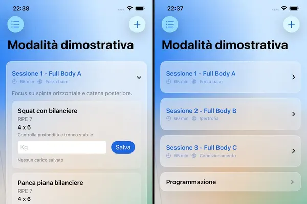 Mary Training Pro: schermate ufficiali dell’App Store
