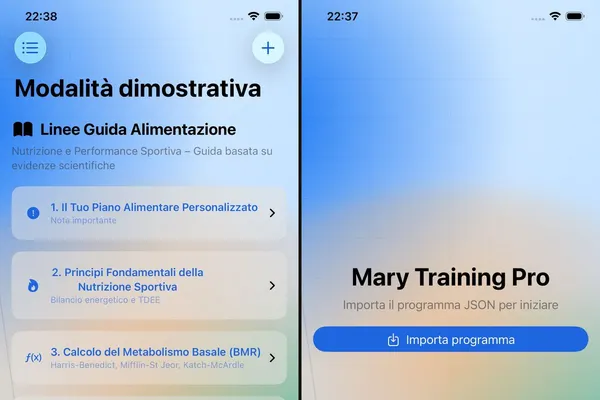 Mary Training Pro: schermate ufficiali dell’App Store
