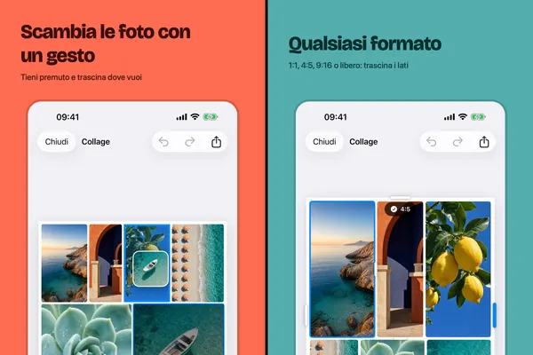 Mosaico: schermate preparate per l’App Store