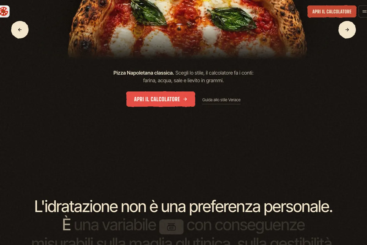PizzaDose.com: pizzadose.com, scorrendo la homepage
