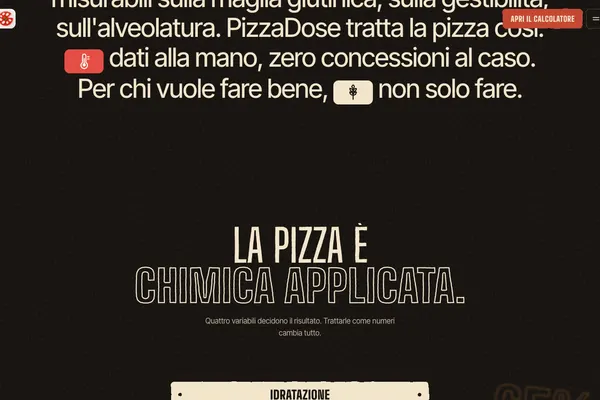 PizzaDose.com: pizzadose.com, scorrendo la homepage