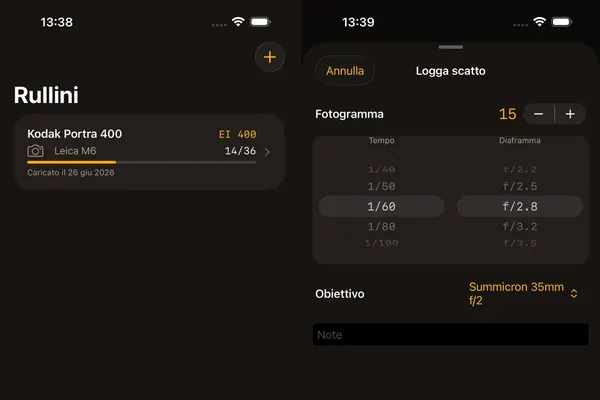 Rullino: schermate ufficiali dell’App Store